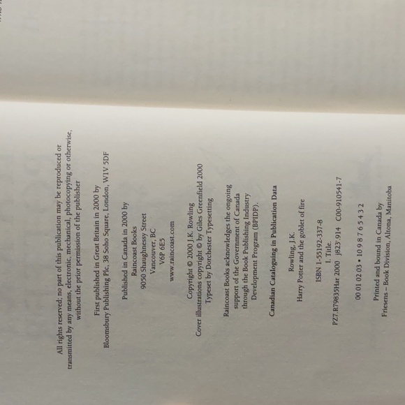 Harry Potter and the Goblet of Fire Hard Cover - Picture 2 of 2